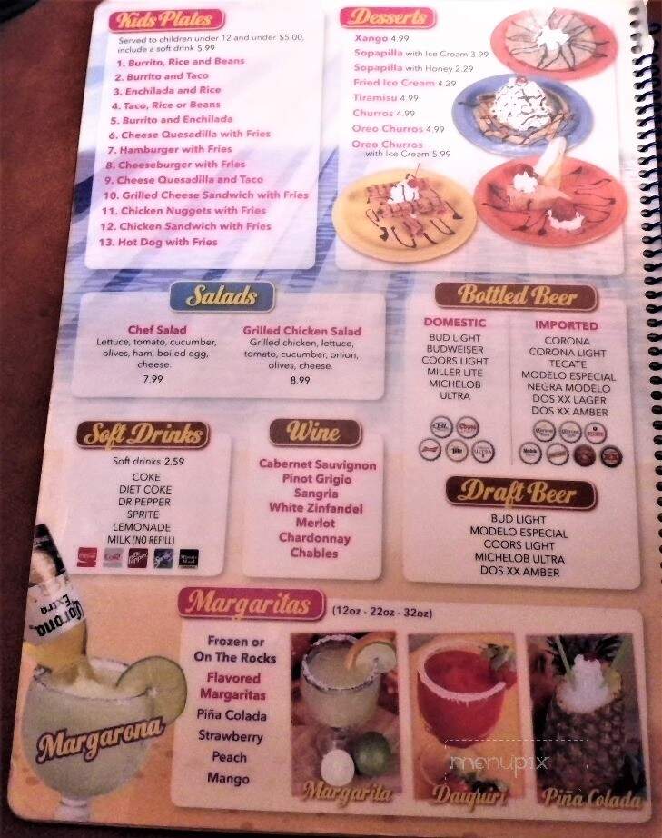 Vallarta - Heflin, AL menu_pic