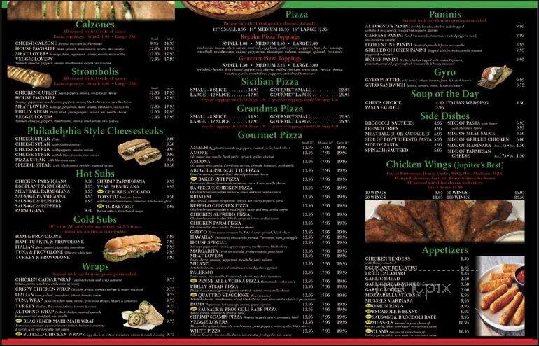 Al Forno Pizza - Jupiter, FL menu_pic