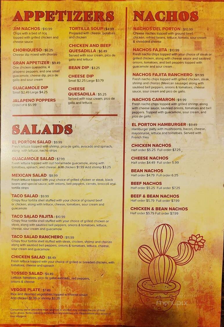 El Portal Mexican Resturant - Glenwood, IA menu_pic