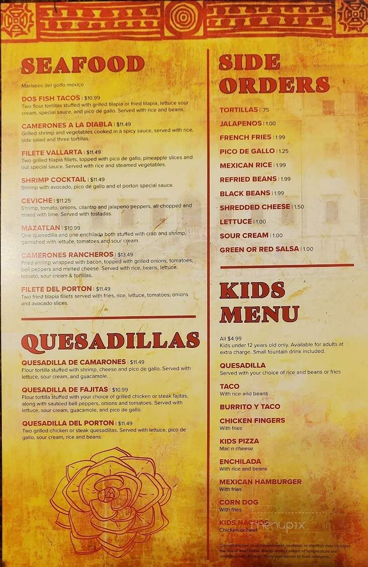 El Portal Mexican Resturant - Glenwood, IA menu_pic