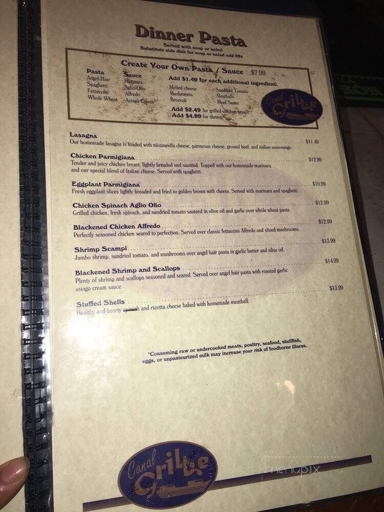 Canal Grille - Canal Fulton, OH menu_pic