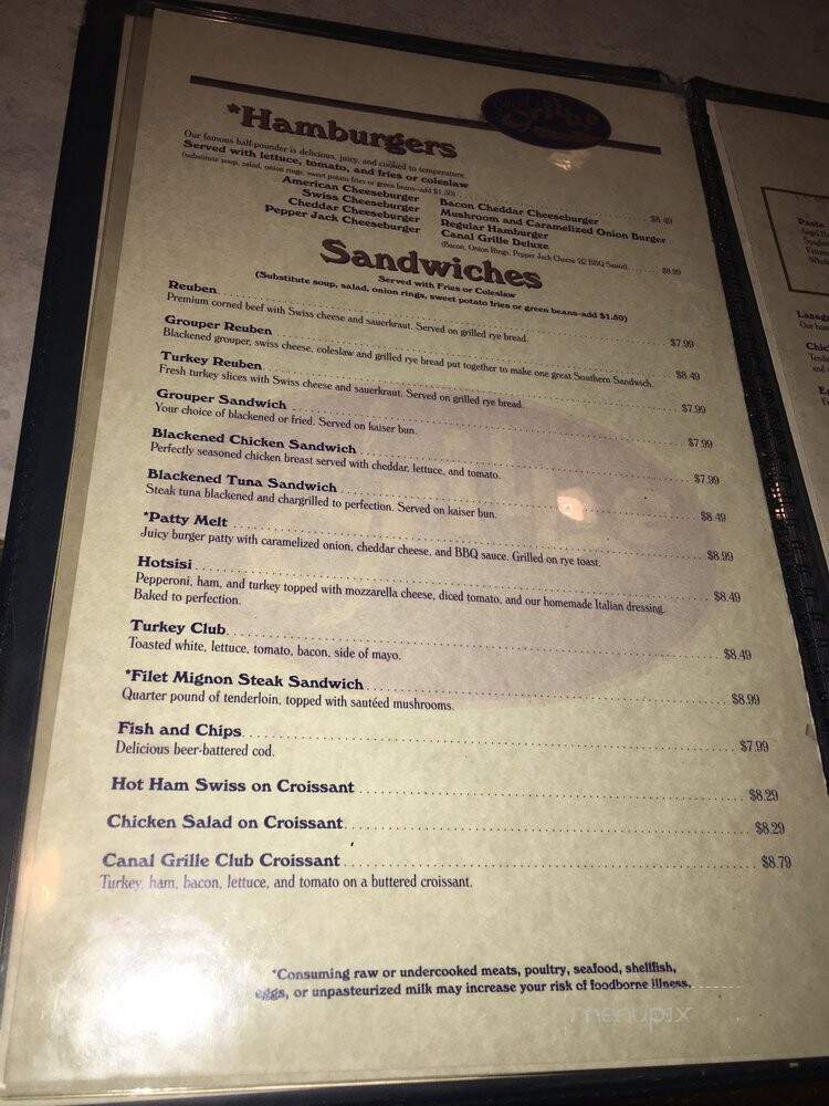 Canal Grille - Canal Fulton, OH menu_pic