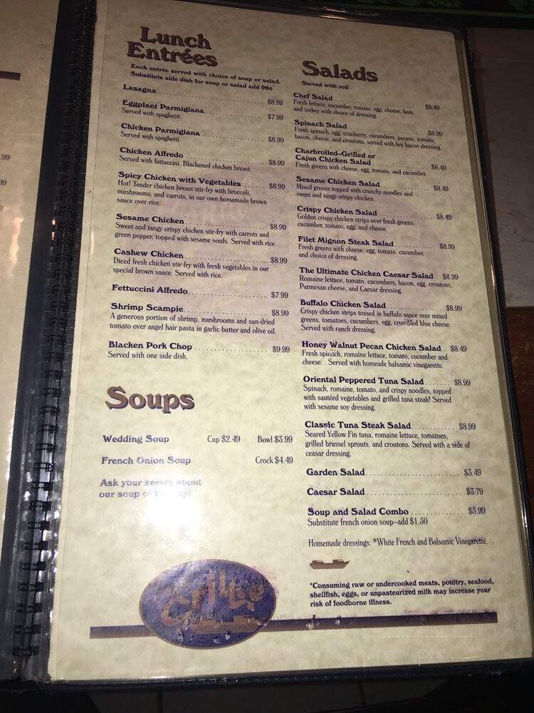 Canal Grille - Canal Fulton, OH menu_pic