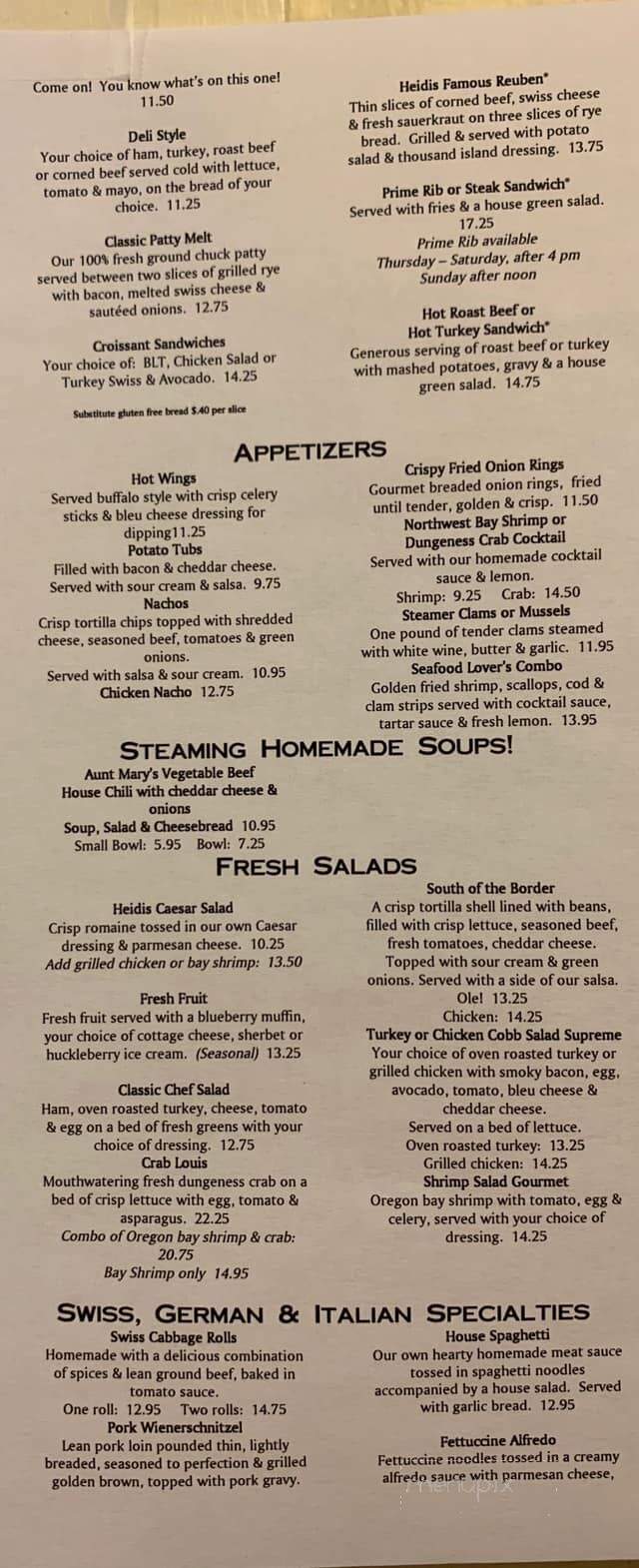 Heidi's Of Gresham - Gresham, OR menu_pic