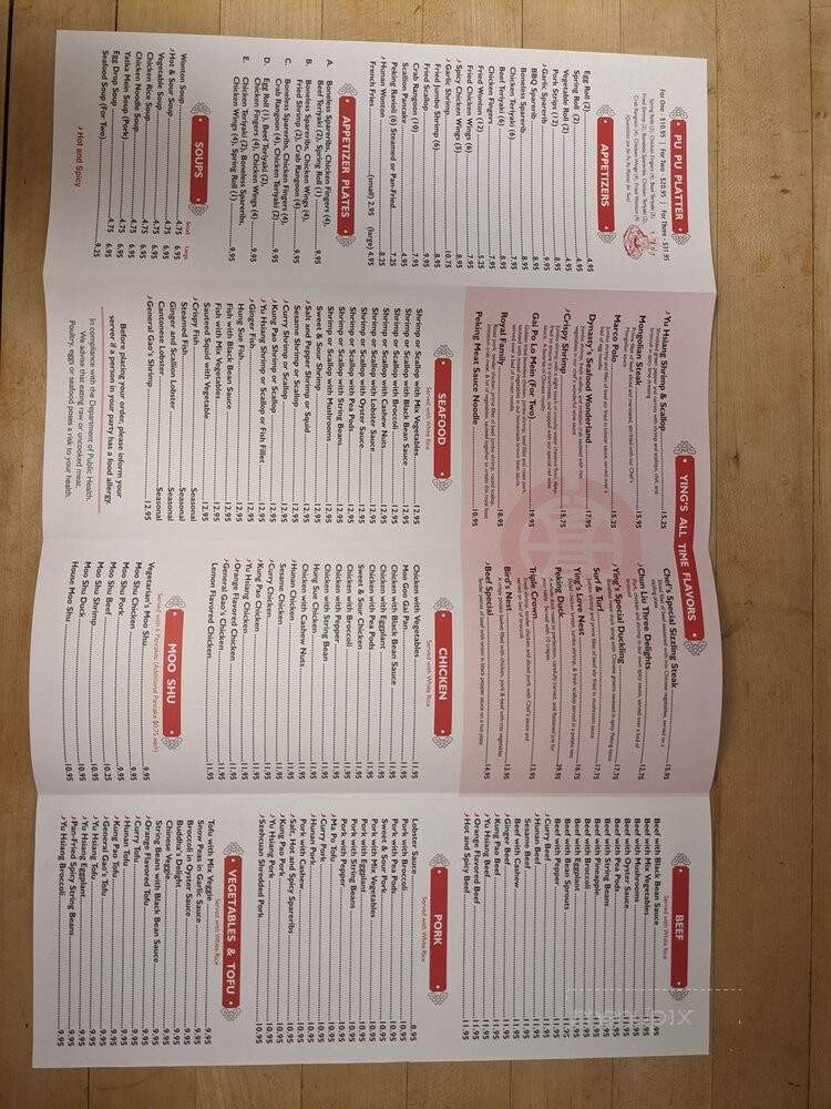 Ying Dynasty 2 - Mattapoisett, MA menu_pic