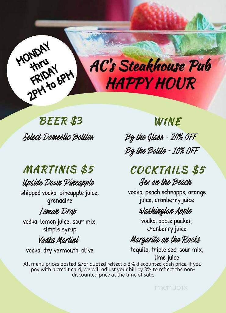 AC's Steakhouse & Pub - Hernando, MS menu_pic