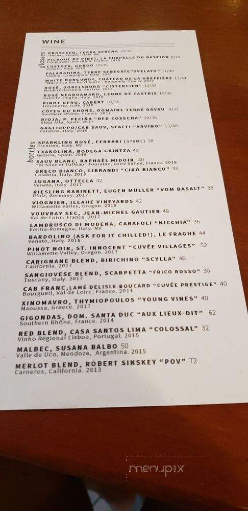Isa Bistro - Portland, ME menu_pic