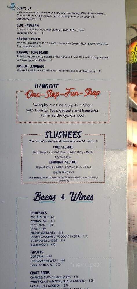 The Hangout - Gulf Shores, AL menu_pic