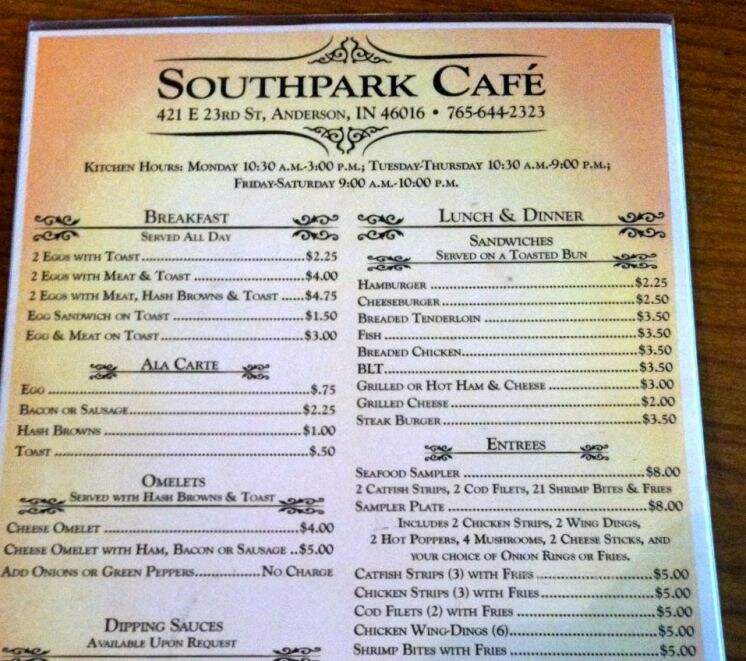 South Park Cafe - Anderson, IN