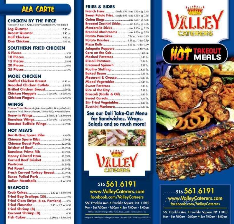 Valley Caterers - Franklin Square, NY menu_pic