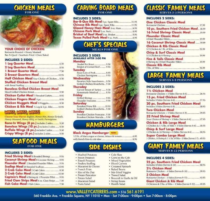 Valley Caterers - Franklin Square, NY menu_pic