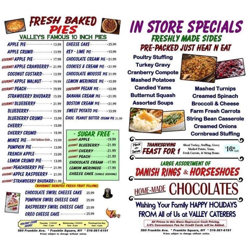 Valley Caterers - Franklin Square, NY menu_pic