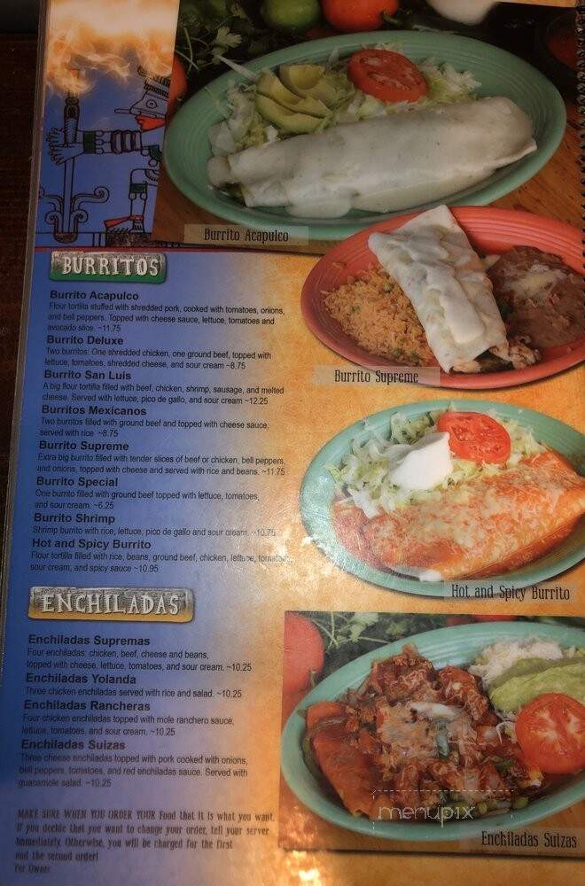 El Rey Azteca Mexican Restaurant - Whites Creek, TN menu_pic
