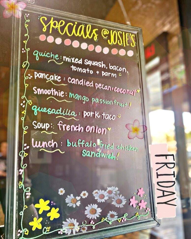 Josie's - Lexington, KY menu_pic