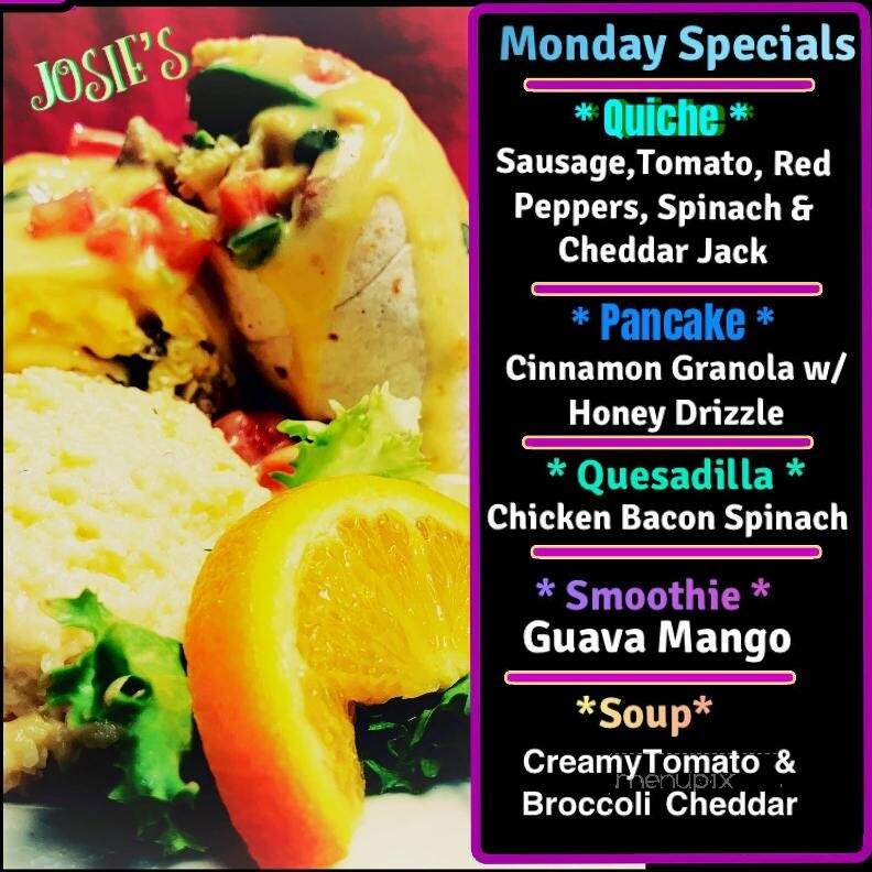 Josie's - Lexington, KY menu_pic