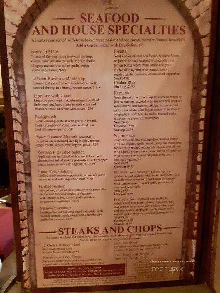 Joe's Pasta House - Rio Rancho, NM menu_pic