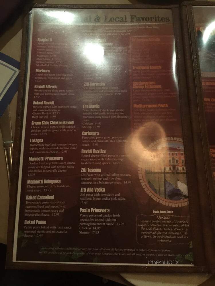 Joe's Pasta House - Rio Rancho, NM menu_pic