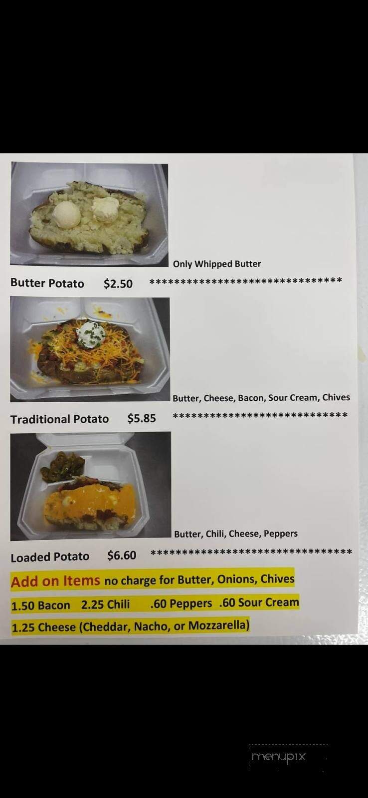 Snowball Factory - New Iberia, LA menu_pic