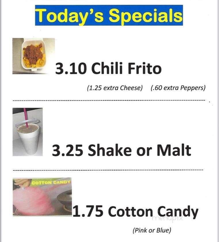 Snowball Factory - New Iberia, LA menu_pic
