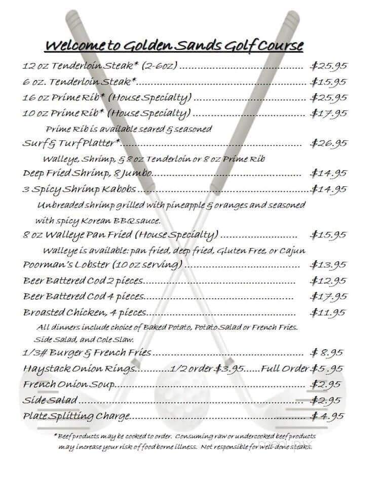 Golden Sands Golf Community - Cecil, WI menu_pic