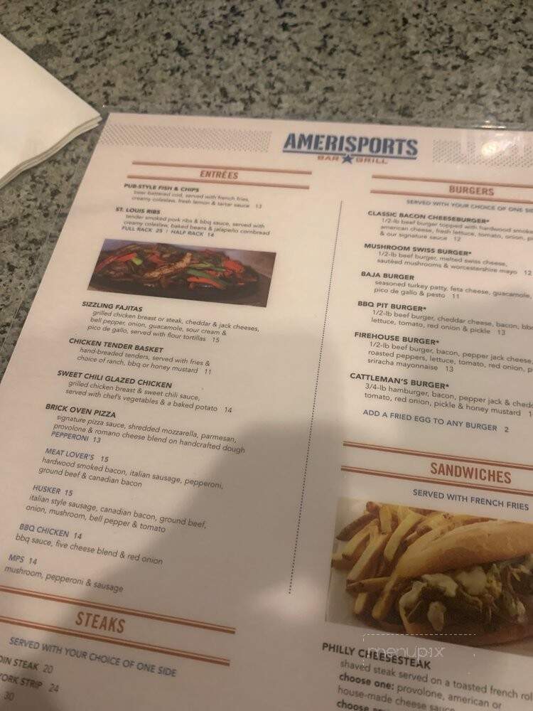 Amerisports Bar - Council Bluffs, IA menu_pic