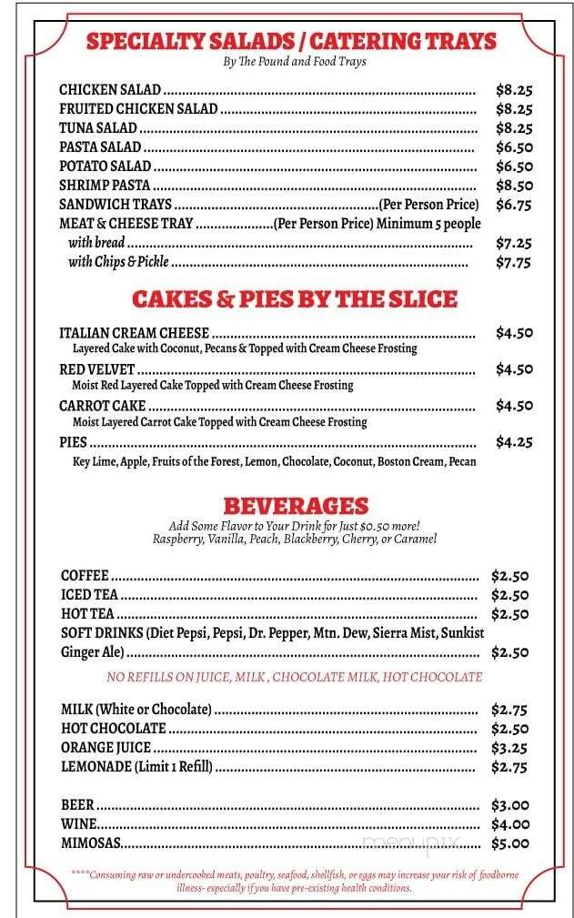 Trestle Bakery Patisserie TH - Conway, SC menu_pic