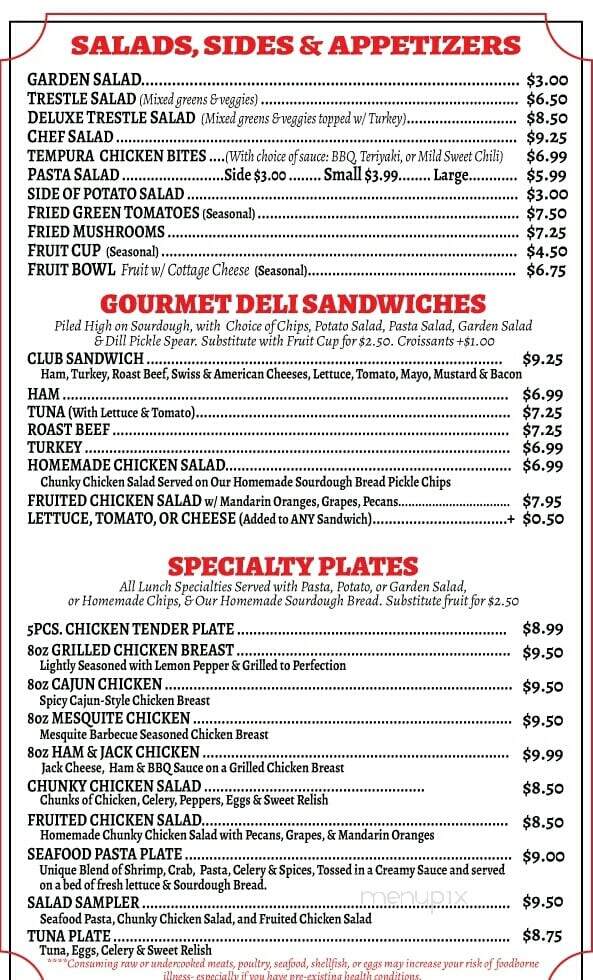Trestle Bakery Patisserie TH - Conway, SC menu_pic