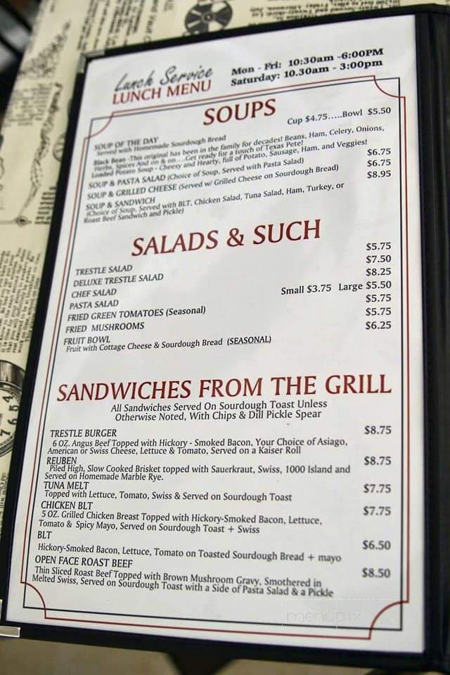 Trestle Bakery Patisserie TH - Conway, SC menu_pic