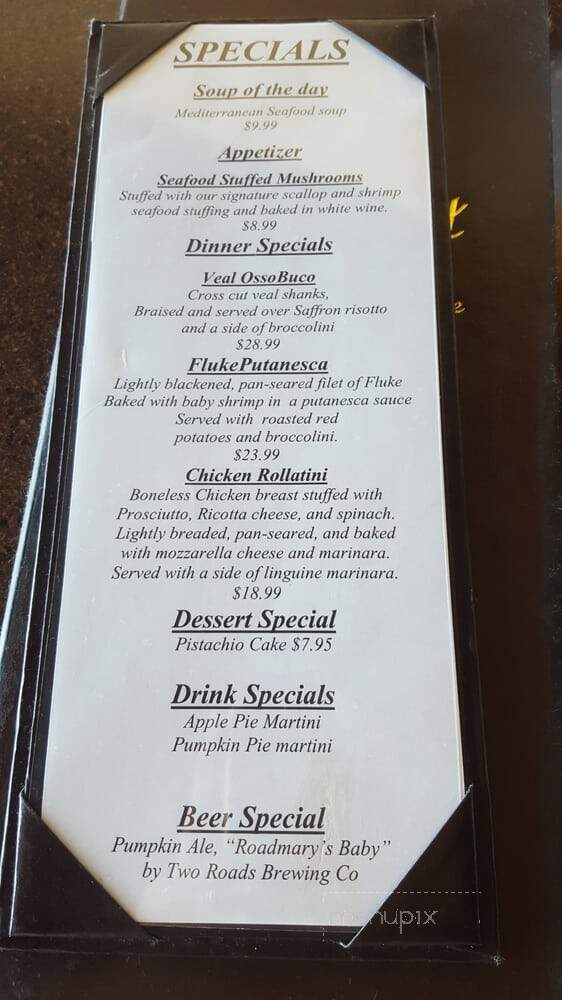 On The Waterfront - New London, CT menu_pic