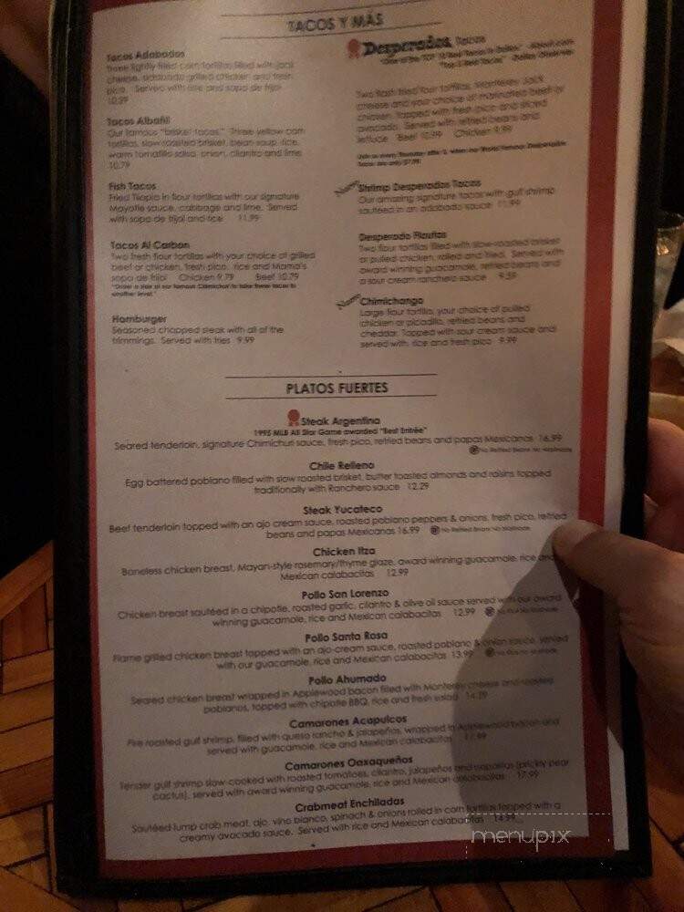 Desperados - Garland, TX menu_pic