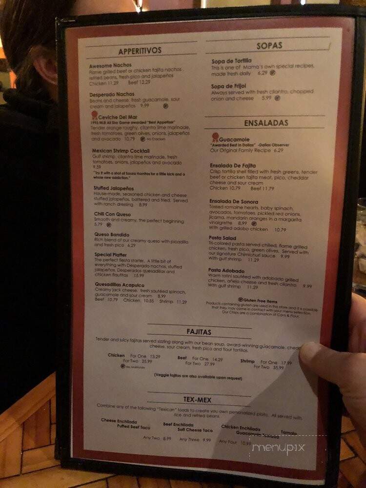 Desperados - Garland, TX menu_pic