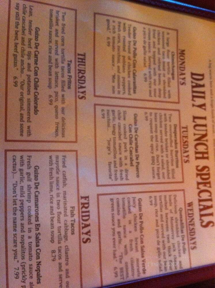 Desperados - Garland, TX menu_pic