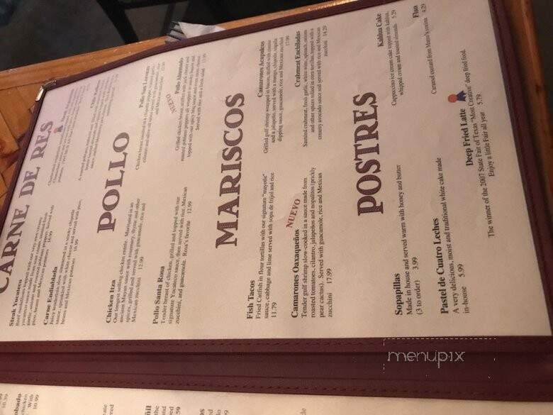 Desperados - Garland, TX menu_pic