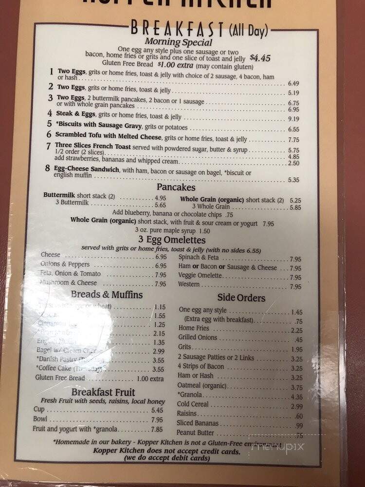 Kopper Kitchen - St Petersburg, FL menu_pic