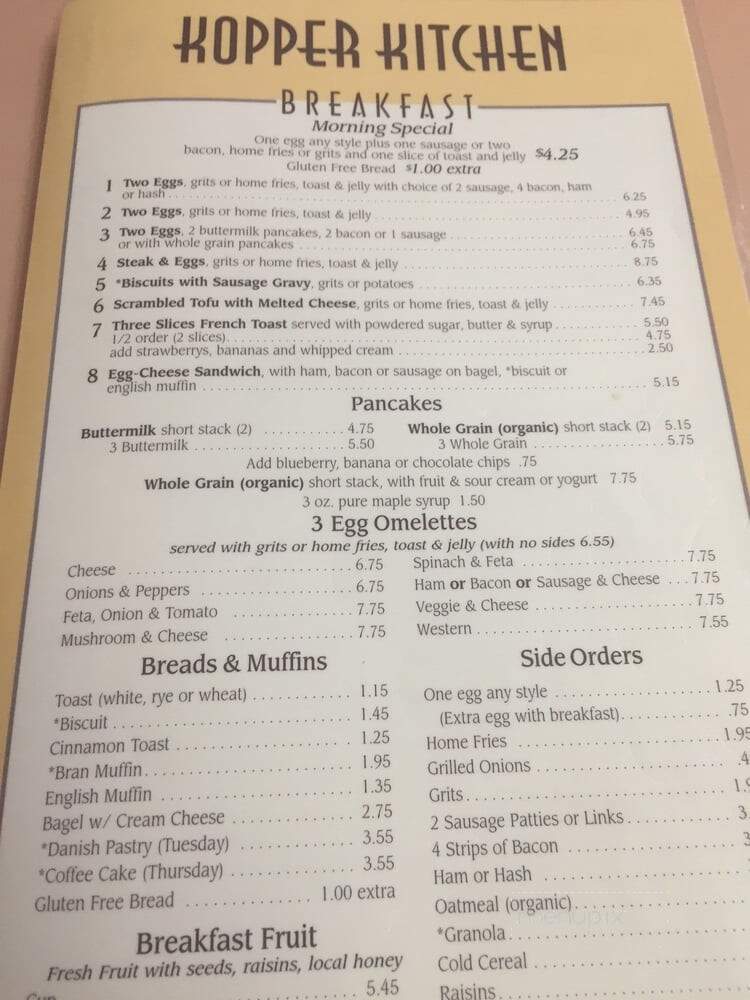 Kopper Kitchen - St Petersburg, FL menu_pic