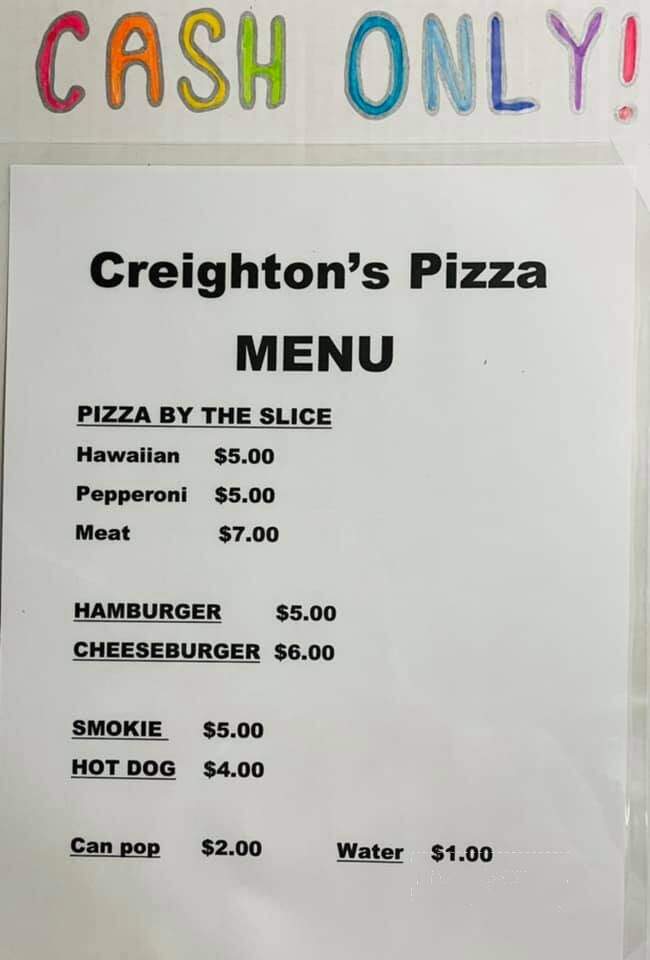 Creighton's Pizza - Creighton, SK menu_pic