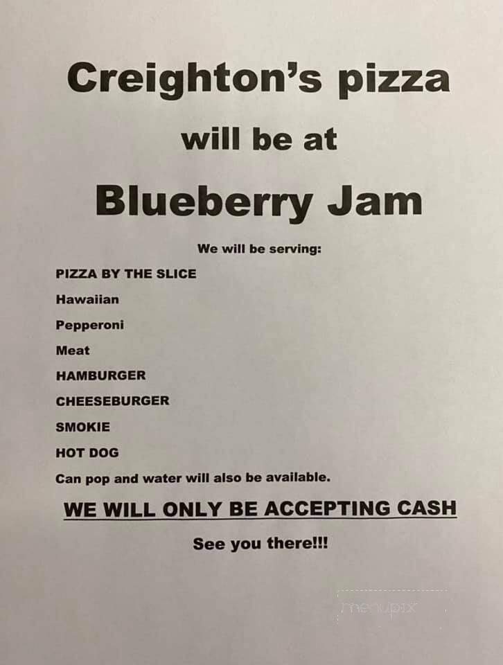 Creighton's Pizza - Creighton, SK menu_pic