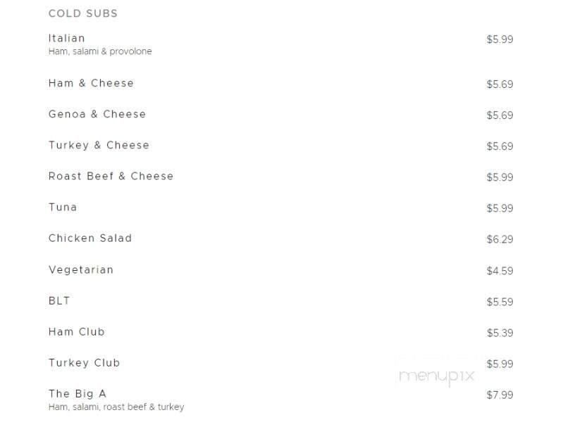 Allard's Market - North Berwick, ME menu_pic