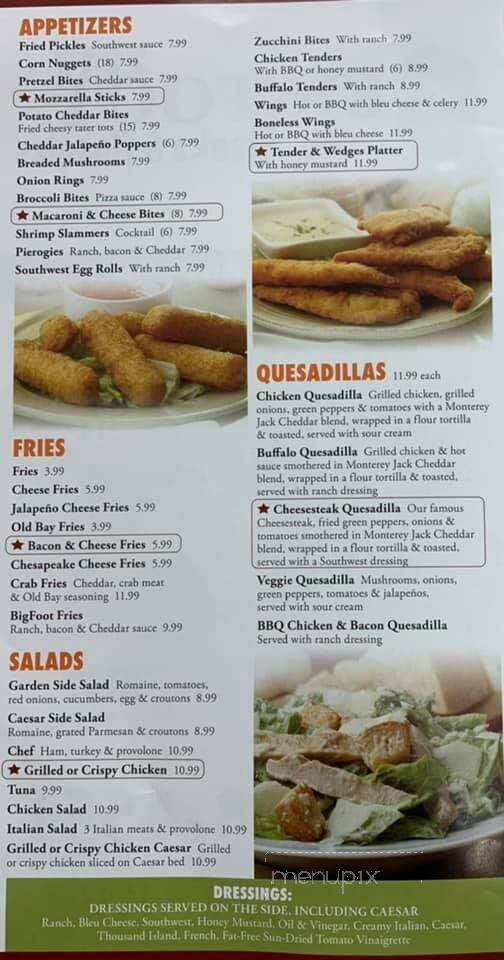 Bigfoots Steaks Hoagies - Rising Sun, MD menu_pic