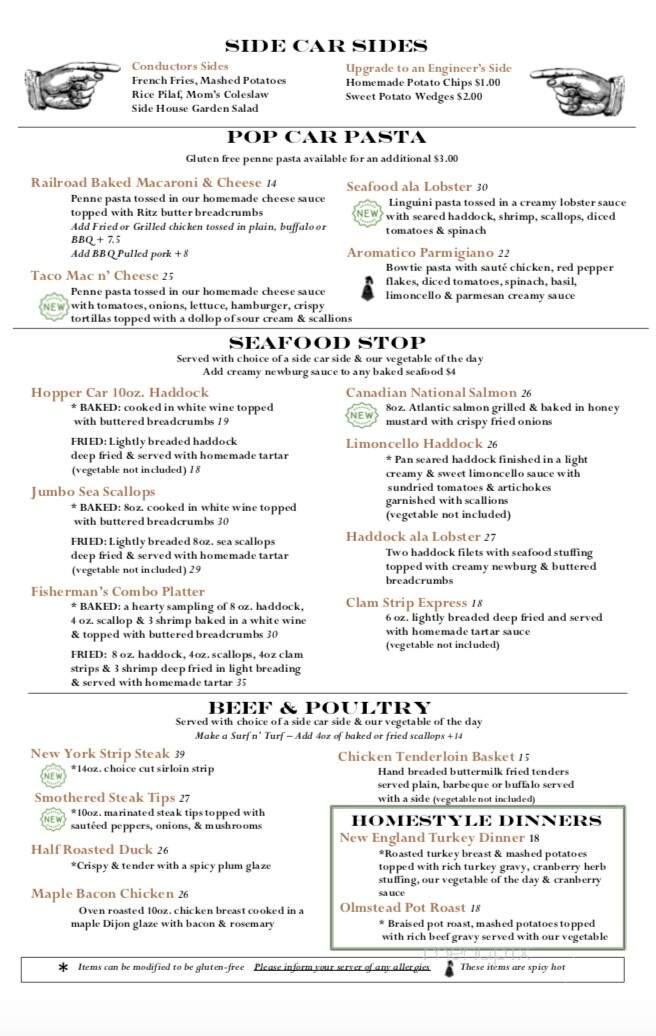 Steaming Tender Restaurant - Palmer, MA menu_pic