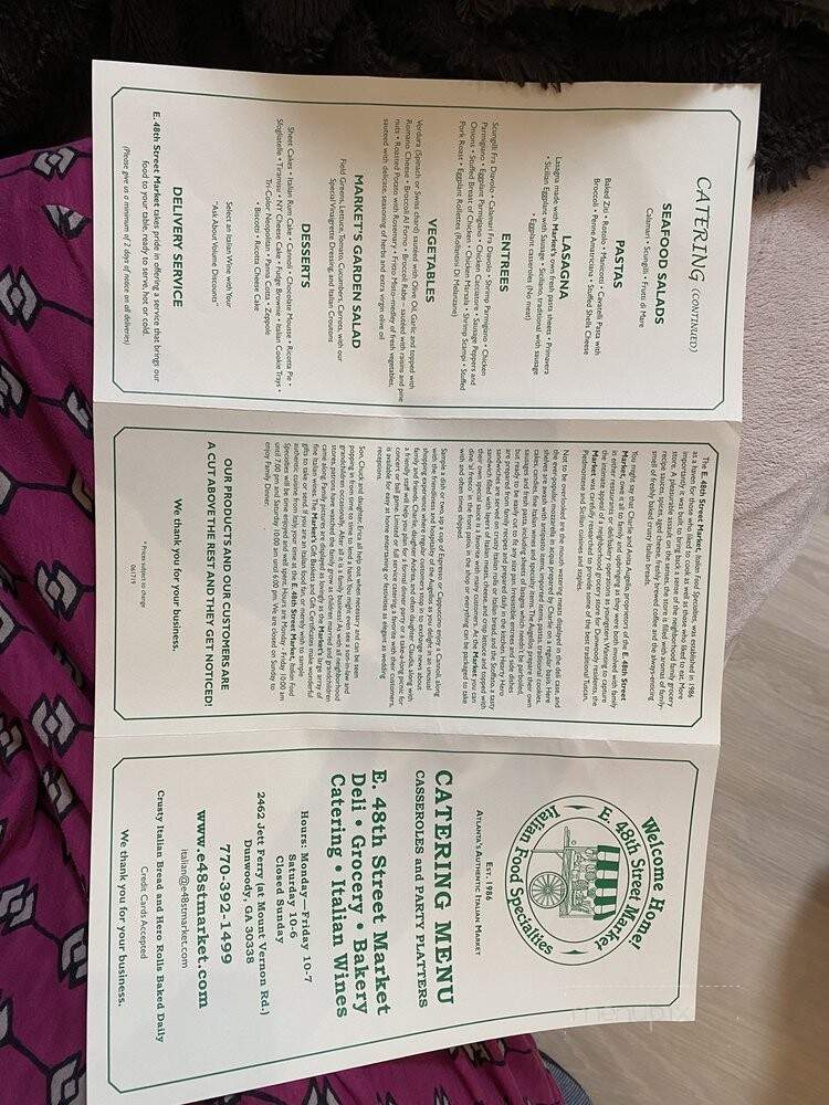 E 48th Street Market - Dunwoody, GA menu_pic