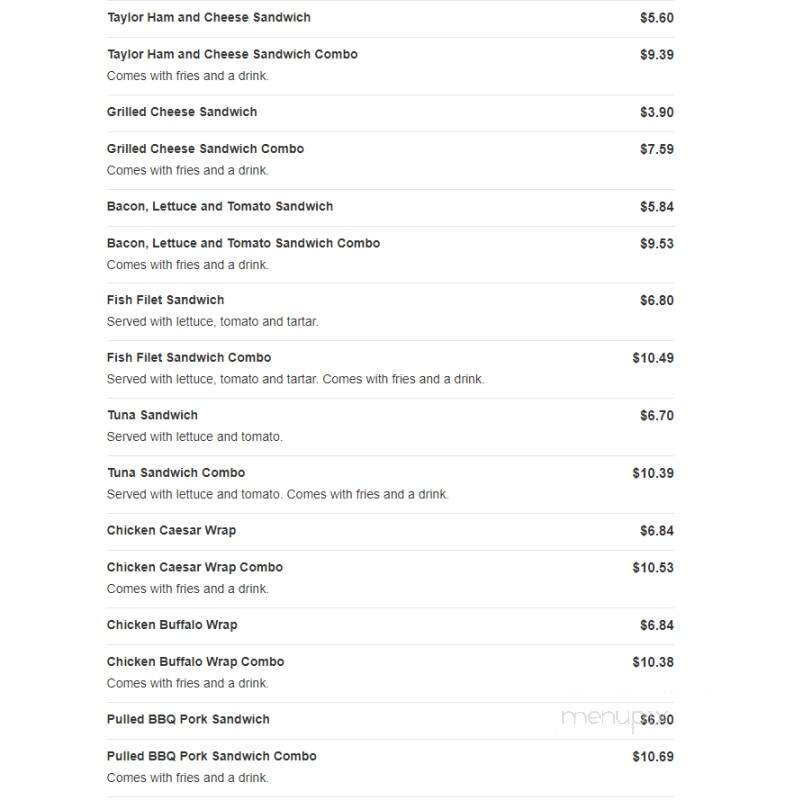 Falls View Grill - Pequannock, NJ menu_pic