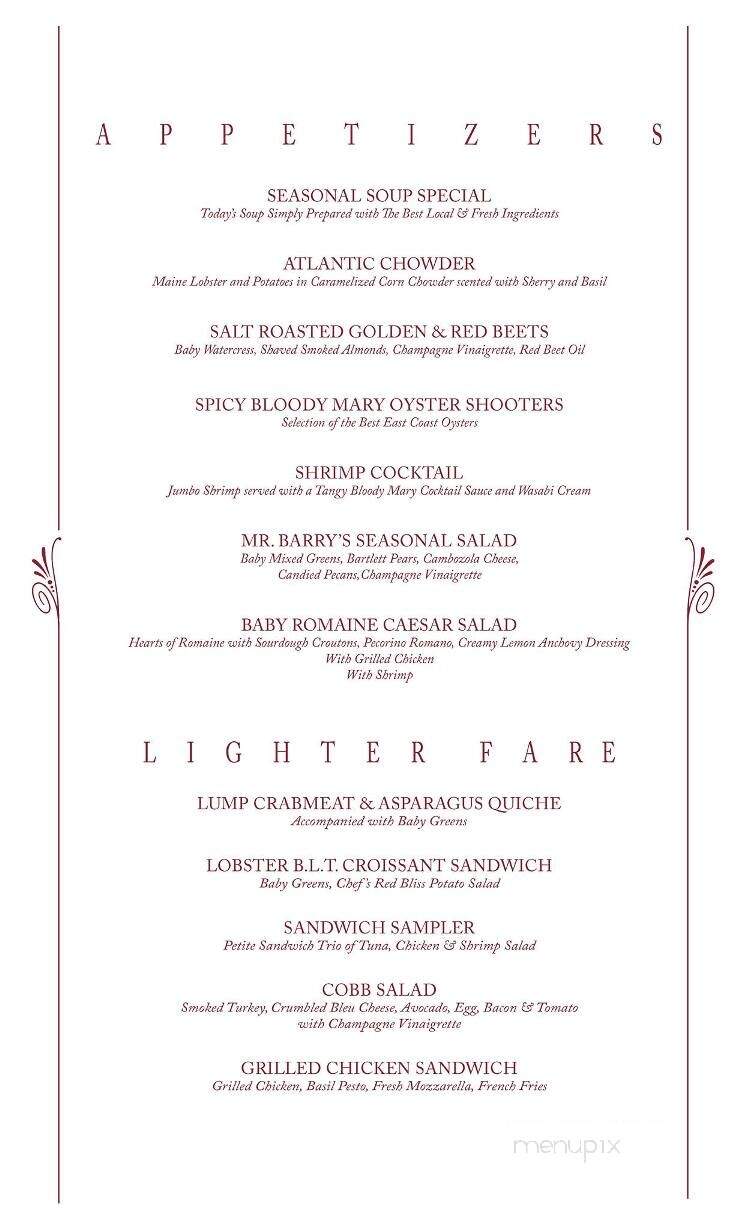 Molly Pitcher Inn - Red Bank, NJ menu_pic