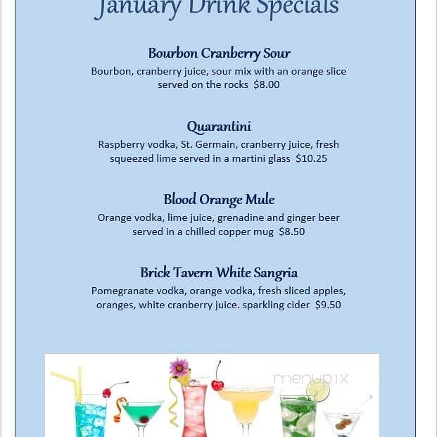 Brick Tavern Inn - Quakertown, PA menu_pic