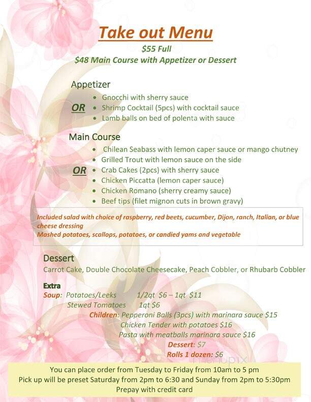 Cliffords Restaurant - Evans City, PA menu_pic