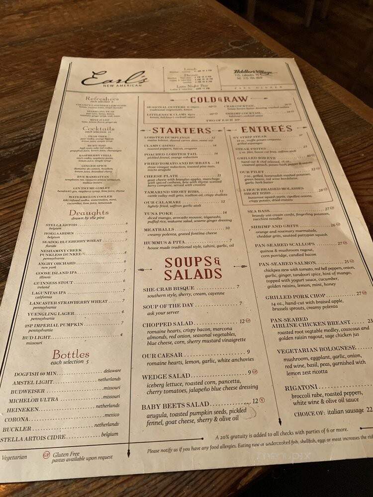 Earl's Restaurant - Lahaska, PA