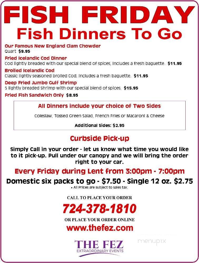 Fez - Aliquippa, PA menu_pic