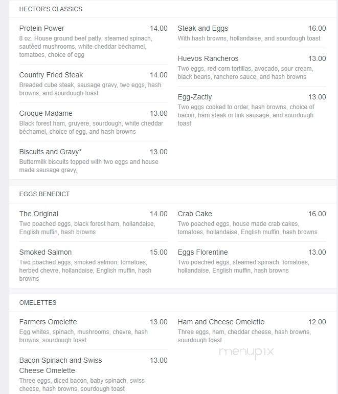 Hector's Restaurant - Erie, PA menu_pic