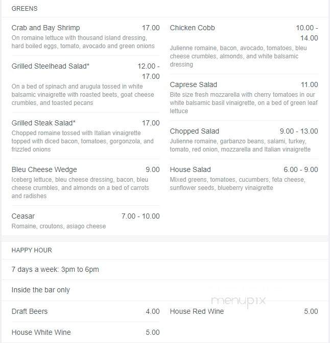 Hector's Restaurant - Erie, PA menu_pic