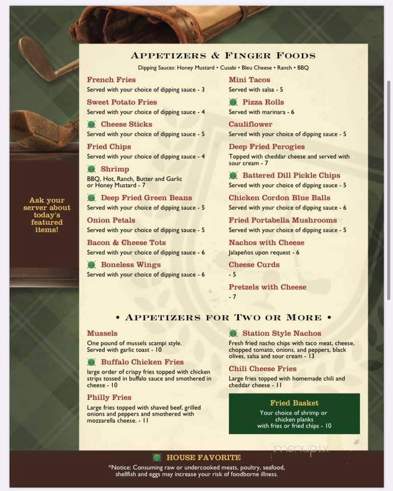 Hunter's Station - Tionesta, PA menu_pic